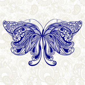 Dimple's Imports India Style Butterfly Design
